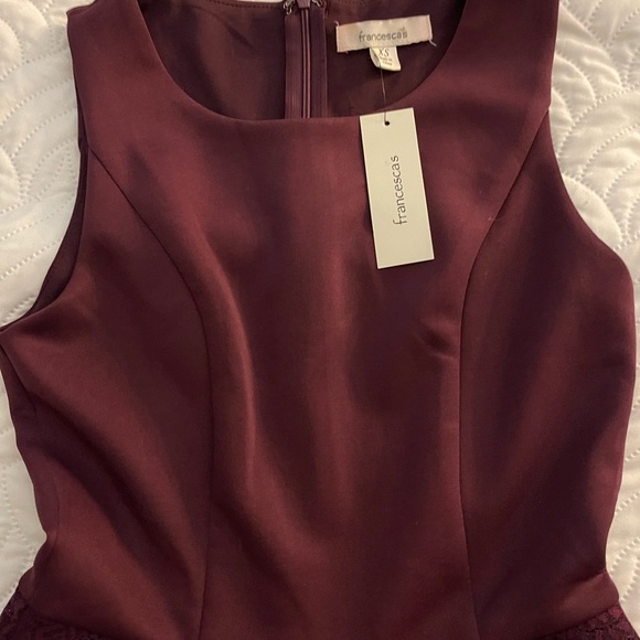 Francesca's Collections burgundy lace Dress - Picture 2 of 6